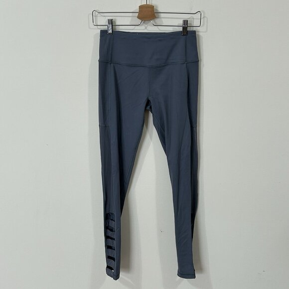 Victoria’s Secret Sport Knockout Mesh Leggings Small Slate Blue Athletic Yoga - Picture 3 of 12